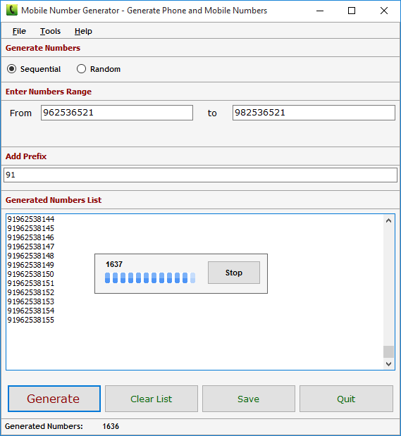 generate random phone numbers